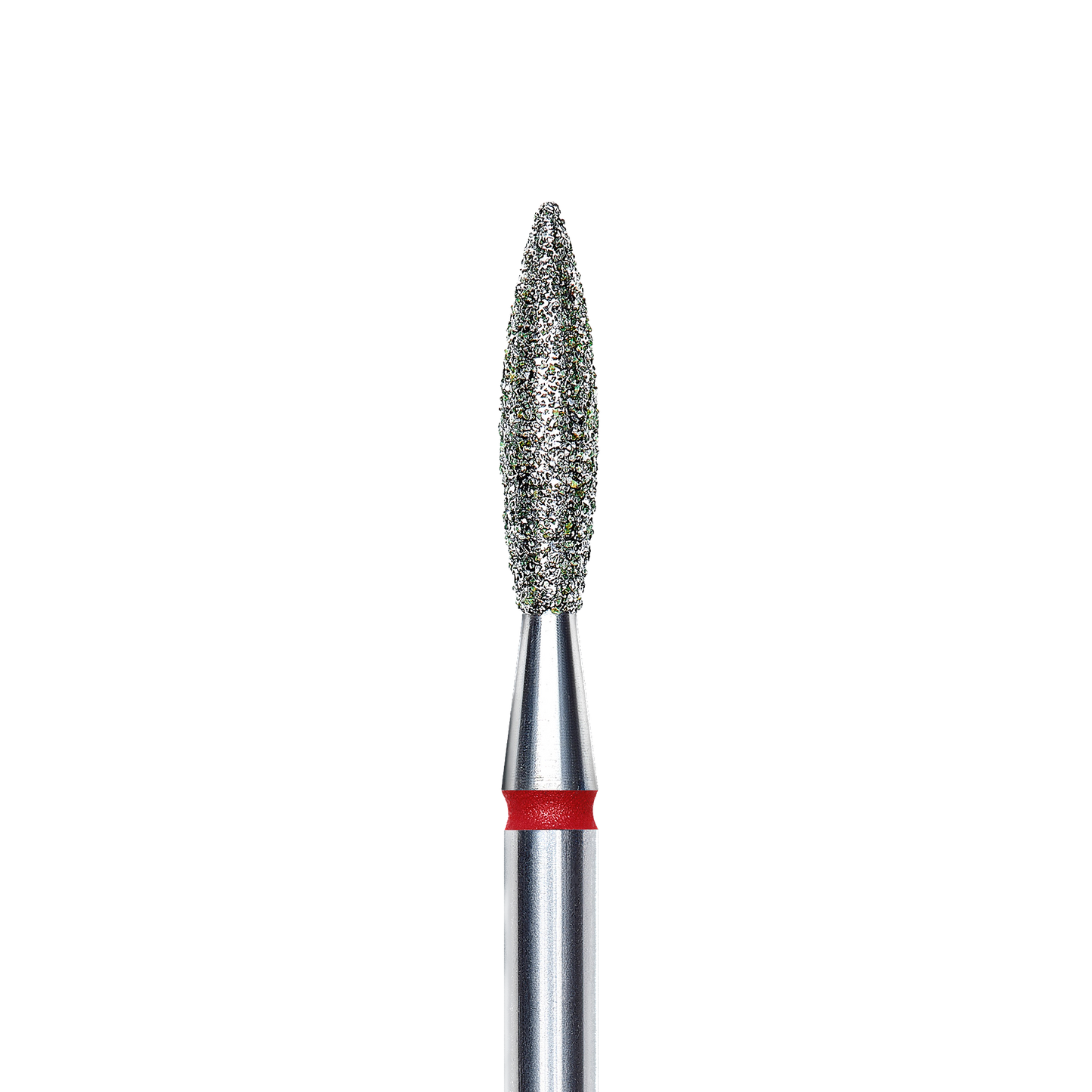 STALEKS Diamond Nail Drill Bit Flame Red 2.1mm 8mm Pointed