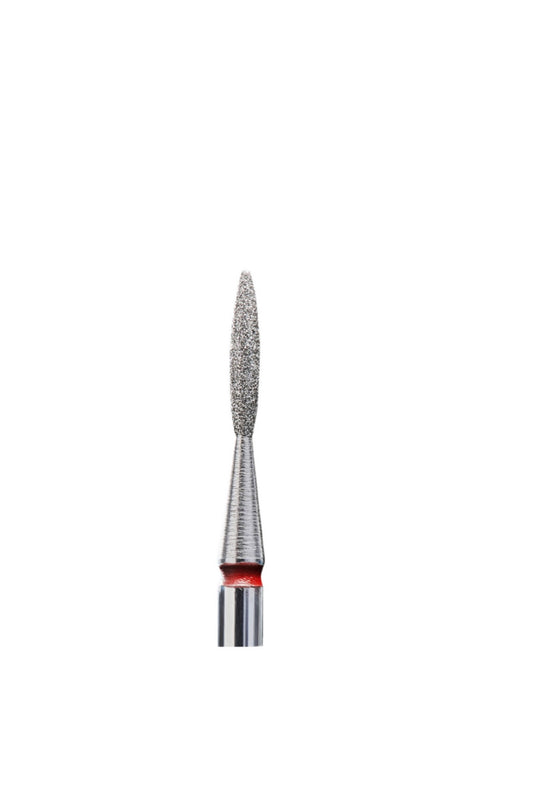 STALEKS Diamond Nail Drill Bit Flame Red 1.6mm 8mm Safe