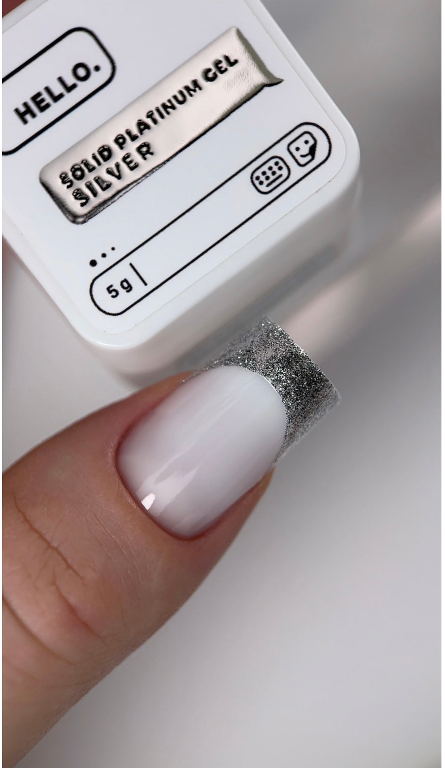 Silver Platinum Gel Paint 5g